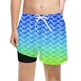 thumbnail image 4 of Shadoumai Boys Swimming Trunks Size 10-12 3d Funny Print High Stretch Sport Short Swimsuit Fashion Bathing Suit Kids Swimsuit Youth Swimwear Little Boys Bathing Suit Swimsuit, 4 of 4