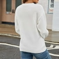 thumbnail image 7 of BZGTZT Womens American Flag Sweater Long Sleeve Crew Neck Knitted Casual Pullover Sweater, 7 of 7