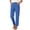 Blue, variant on Women's Elastic Waist Textured Straight Leg Ankle Pants, Breathable Comfort Trousers for Everyday Wear & Modern Casual Style White XXL
