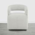 thumbnail image 6 of Spruce & Spring Upholstered Dining Chair with Open Back and Hidden Casters, Single, Linen, 6 of 10