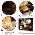 thumbnail image 3 of Designart "Tranquil Golden Lotus III" Lotus Floater Framed Canvas Wall Art, 3 of 5