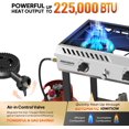 thumbnail image 2 of VINGLI 3 Burner Outdoor Propane Burner with Ignition & Regulator, 225,000 BTU Powerful & Portable Gas Stove Outdoor Stand Cooker for Backyard Patio Cooking Home Camping Brewing Canning Turkey Frying, 2 of 7