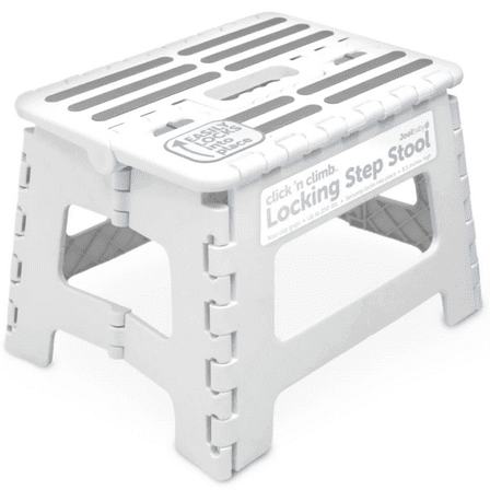 Jool Baby Click N’ Climb Locking Step Stool with Non-Slip Surface and Carry Handle, White