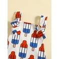 thumbnail image 5 of Hirigin 4th of July Baby Boy Girl Outfit Stars Stripes Romper Fourth of July Overalls 3 6 12 18 24 Months Memorial Day Clothes, 5 of 7