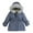 Blue, variant on Hooded Jacket Coat Gift for Boys Baby Girls Hooded Cotton Coat with Thick Lining Winter Light Jacket for Kid Single Breasted Trench Coat Dress Outerwear Save Big