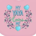 thumbnail image 4 of Inktastic My Yaya Loves Me with Hearts and Flowers Boys or Girls Baby Bib, 4 of 4