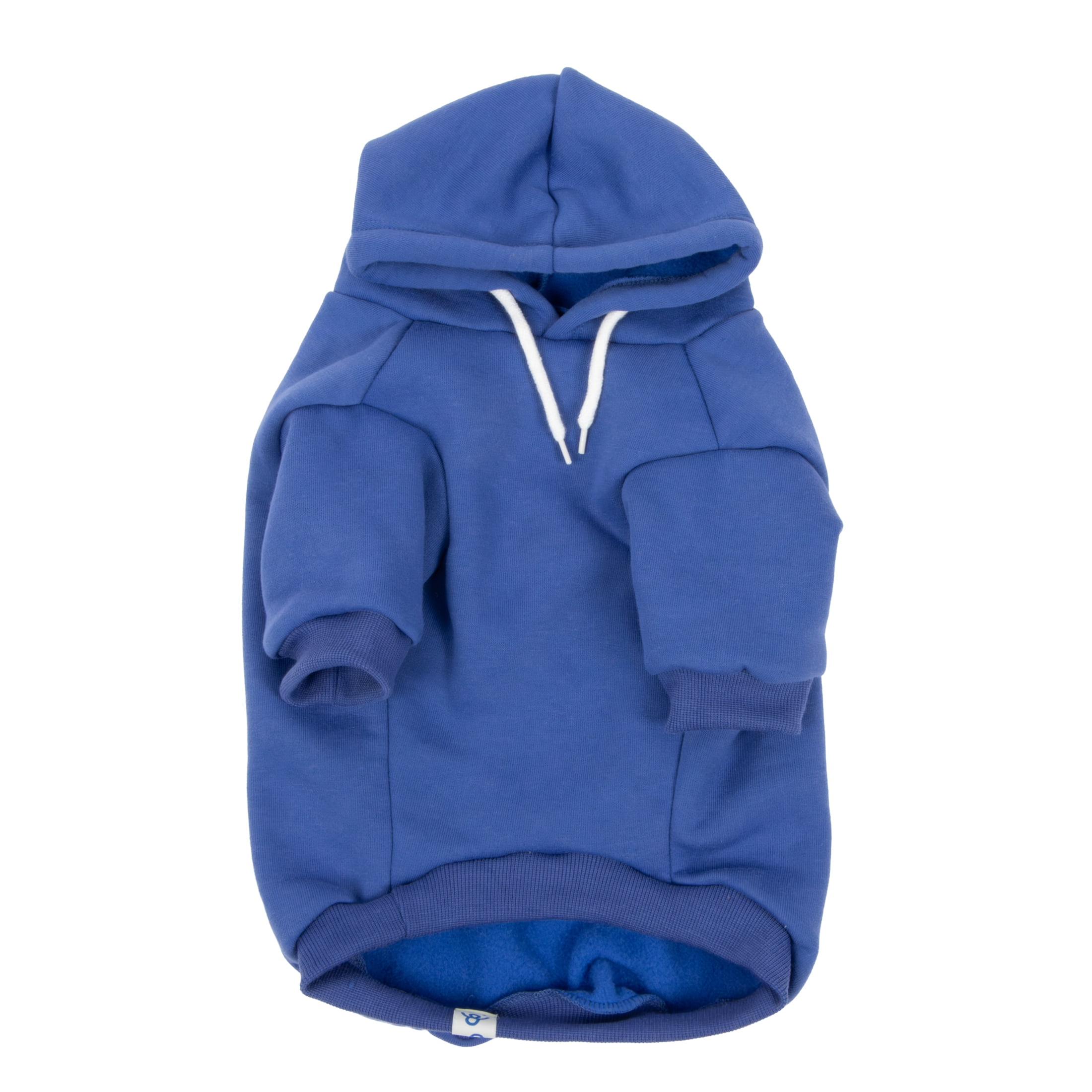 Oodles I Heart Walks Fall Dog Hoodie, Blue, Large