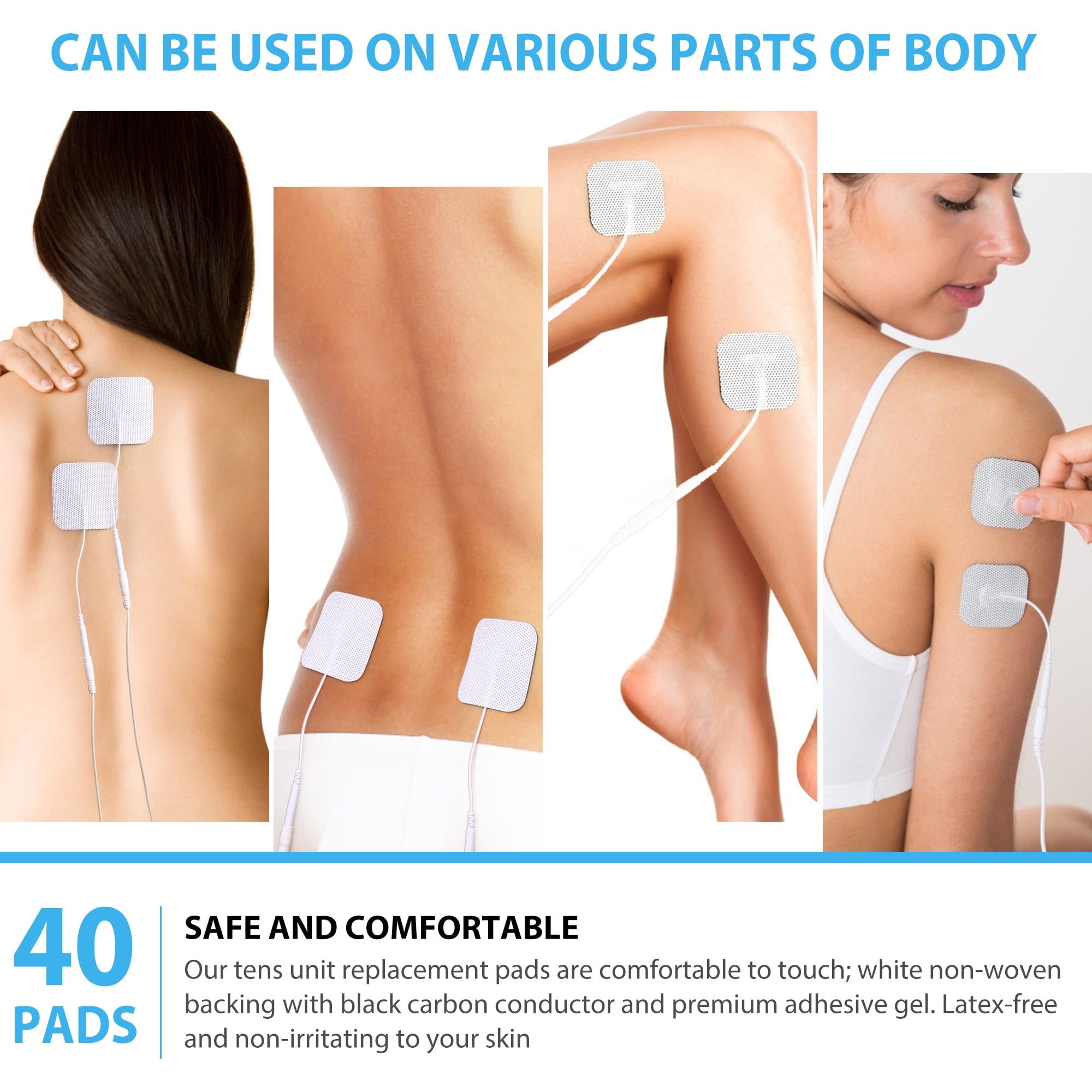 TENS Unit Replacement Pads TENS Unit Pads SM Electrodes Pads 2x2