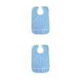 thumbnail image 2 of Vogacara Babero para adulto Servilleta protectora Delantal de ayuda Paño protector para la hora de comer Flor azul Type1 NO1 Vogacara CBP273135, 2 of 5