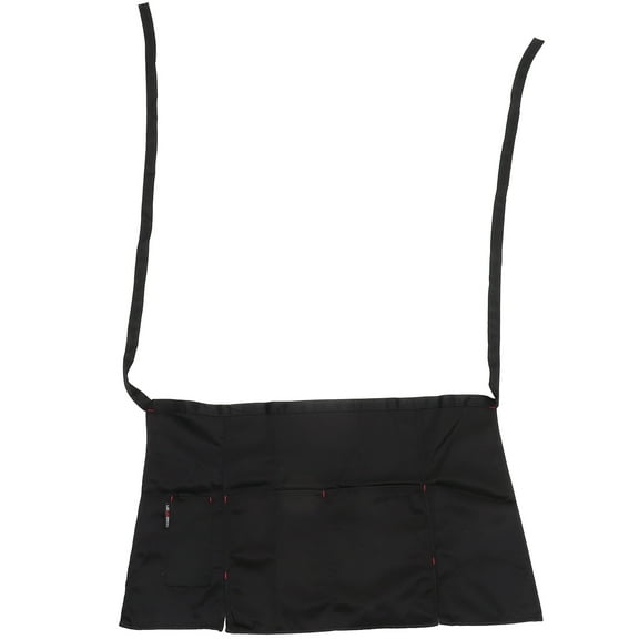 ONAPARTER Two Pocket Short Waist Apron with for Kitchen Chef Working Cooking Women Protector and （Black）