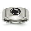 Solid Stainless Steel Pennsylvania State University Laser Etch Ring Band Size 7.5