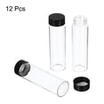 thumbnail image 2 of Uxcell Bouteille de Rangement en Verre pour Réactif 40 ml, Bouchon Rond en Plastique à Vis pour Laboratoire et Maison, Transparent, Lot de 12, 2 of 5