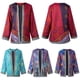 thumbnail image 3 of Chaqueta de punto con estampado de mujer vintage, bolsillo de manga larga, chaqueta informal suelta, Abanopi Grande, 3 of 7