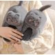 thumbnail image 4 of Women's Plush Cat Slippers Indoor Anti-slip Cute Winter Warm Slippers, 4 of 5