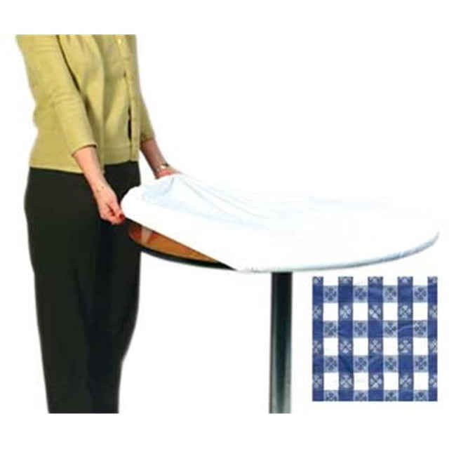 60 Po. Rond Emballé KWIK-COVER - Vichy Bleu-Lot de 25