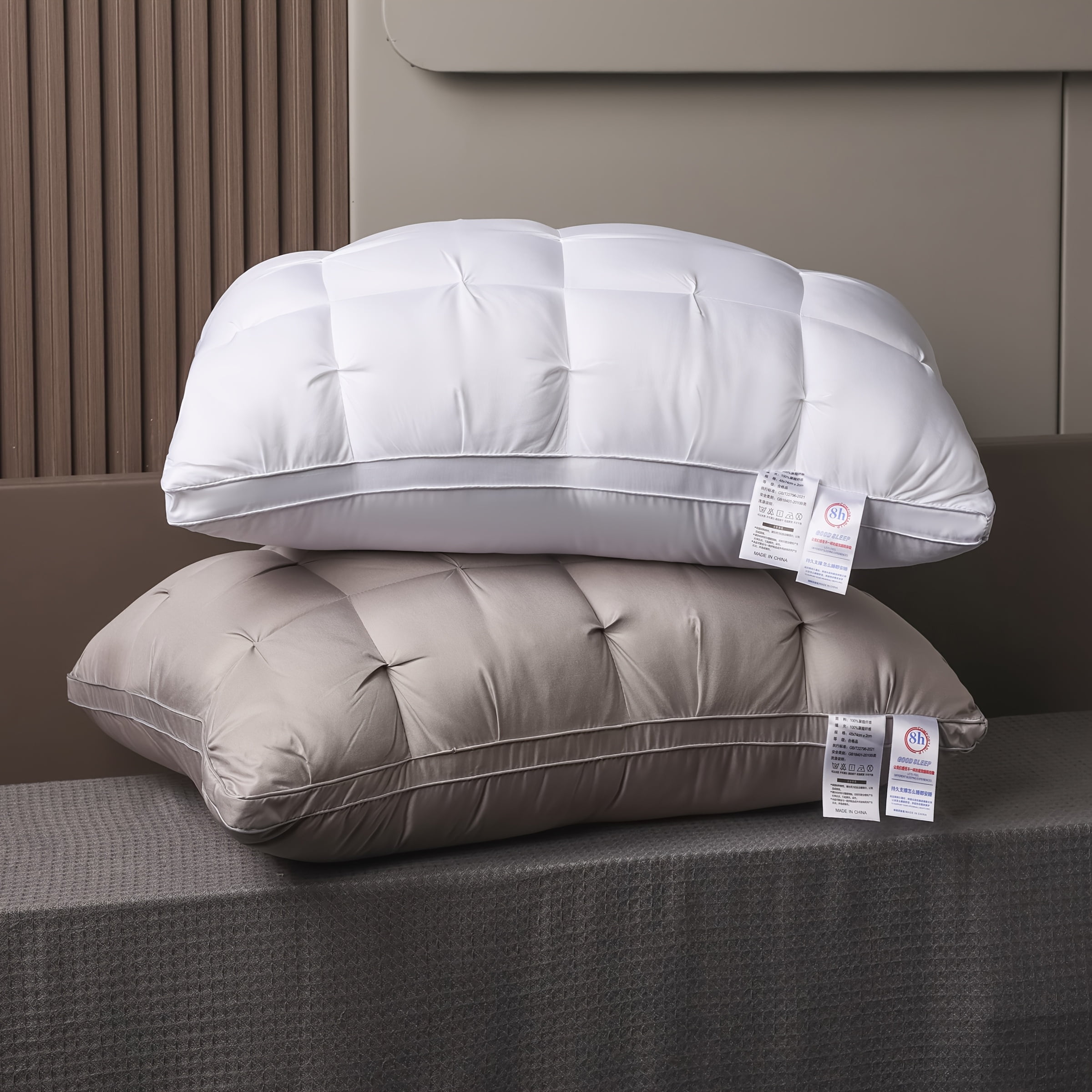 Soft Luxury 5-Star Hotel Quality Pillow, Deep Sleep Neck Support, 20x30 Inches, Polyester, 2 Pack