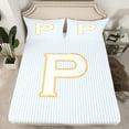 thumbnail image 2 of Feelyou Kawaii Letter P Twin Sheet Sets, Fashion Sequin Print Twin Fitted Sheet, Teens Kids Boys Girls Flat Sheet, Ultra Soft Bedroom Decor, 3 Pieces, 2 of 7