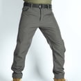 thumbnail image 2 of Blekii Men's Water-Resistant Cargo Pants, Ripstop Tactical Work Trousers for Hiking, Lightweight Outdoor Pants with Multiple Pockets, Fleece Lined for Warmth, Durable Casual Pants, 2 of 8