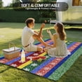 thumbnail image 4 of Christmas Boho Colorful Outdoor Rug for Patio/Deck/Porch, Non-Slip Large Area Rug 5 x 7 Ft, Winter Snowflake Stripe Bohemia Xmas Indoor Outdoor Rugs Washable Area Rugs, Camping Rug Carpet Runner, 4 of 8