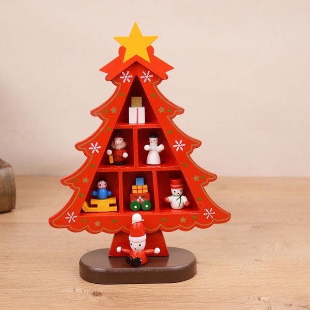 Decoraciones para árboles de Navidad 3D Ligero con compartimentos Accesorios de exhibición creativa para escritorio Tienda de Navidad Red pequeña cuadrícula perfecl Árbol del festival