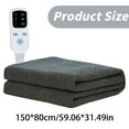 thumbnail image 3 of Gray Electric Blanket, Heated Blanket Throw Massage Bed Warmer Heating with Heat Settings Timer Fast Heating Blanket Auto Shutoff Overheat, 3 of 9