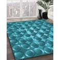 thumbnail image 3 of Ahgly Company Machine Washable Indoor Rectangle Transitional Teal Green Area Rugs, 2' x 4', 3 of 7