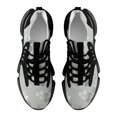 thumbnail image 6 of Grey Leaves Pattern Walking Shoes for Men Woman Lightweight Tennis Fashion Elastic Sports Shoes Cushion Basketball Shoes, 6 of 8