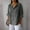 Gray, variant on Women’s Button V-Neck T-Shirt Lace Patchwork Capris Sleeve Tops Summer Lightweight Blouses
