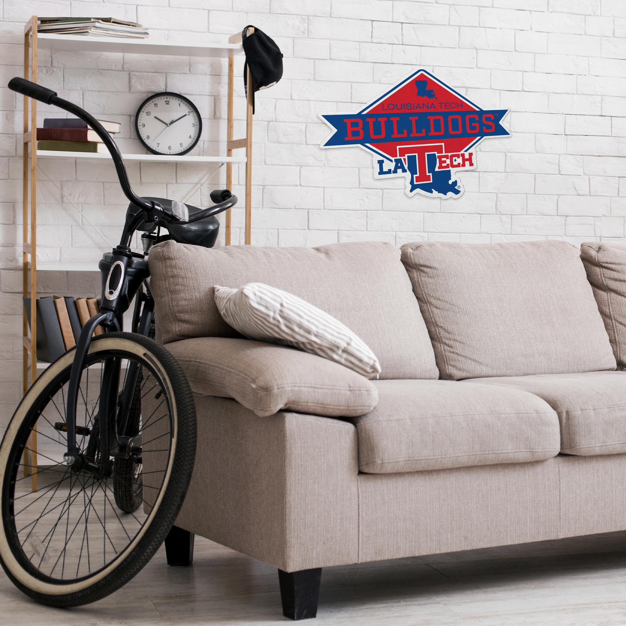 Louisiana Tech Shape Cut Logo With Header Card - Diamond Design