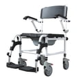 thumbnail image 1 of Chaise de Chevet de Douche en Fauteuil Roulant à Hauteur Réglable et Repose-Pieds Relevable,, 1 of 8