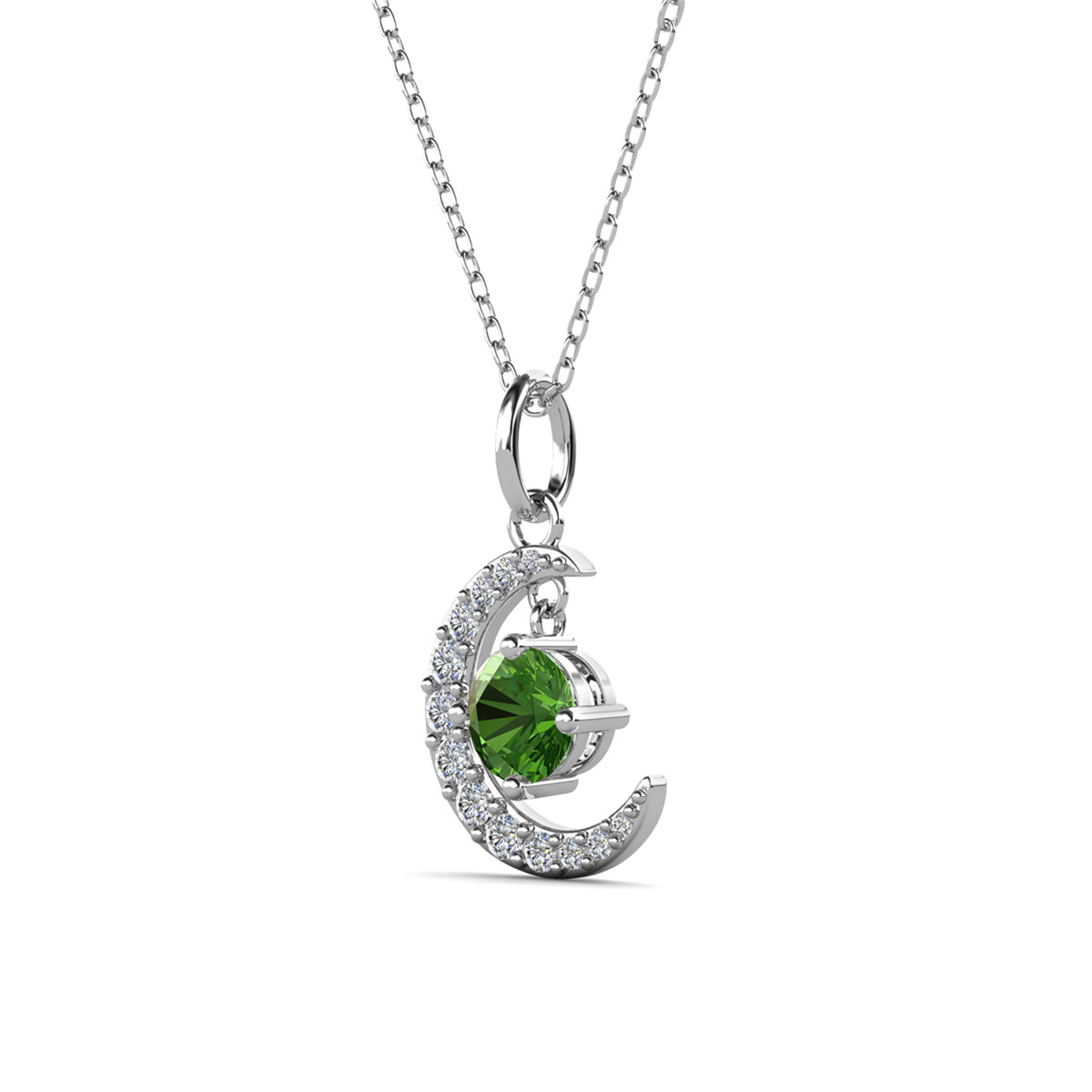 Cate & Chloe Luna Peridot August Birthstone Necklace photo 5