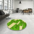 thumbnail image 3 of Ahgly Company Indoor Rectangle Patterned Dark Lime Green Area Rugs, 5' x 7', 3 of 6