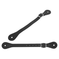 Masteelf Black Adjustable PU Leather Spur Straps for Cowboy Boots with Durable Quality for Sports 2pcs