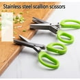 thumbnail image 4 of Herb Scissors, Herb Scissors with 3/5 Blades, Multi Blade Kitchen Scissors for Cutting, Shredding and Cooking Cilantro Onion Salad Garden Herbs, Dishwasher Safety (Green), 4 of 7