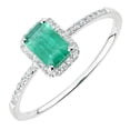 thumbnail image 2 of 18ct White Gold Jewelco London Diamond Octagon Emerald Octagon Halo Cluster Ring, 2 of 7
