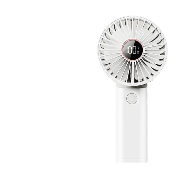 Mini Portable Fan White,Rechargeable via USB 3600 mAh,Small Portable Fan 6 Speeds,Battery Powered Silent Electric Desk Fan with External Battery