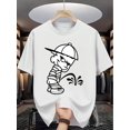 thumbnail image 1 of Summer Men'S Fashion Short-Sleeve T-Shirt with Letter Pattern Print, 1 of 5