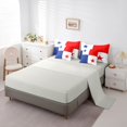 thumbnail image 3 of Manfei Panama Flag 7-Piece King Bedding,Patriotic Theme Art King Bed in a Bag,Red Blue White,Light Gray Reversible, 3 of 7