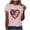 Pink, variant on 4th Of July American Flag T-Shirt For Women USA Independence Day Patriotic Outfits For Women Summer Plus Size Short Sleeve Crew Neck Solid Color Casual Loose Tops Blouse S-3XL