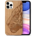 thumbnail image 1 of Case Yard Wooden Case Outside Soft TPU Silicone, Slim Fit Shockproof Wood Protective Phone Cover for Girls Boys Men and Women, Supports Wireless Charging Bengal Tiger Design case for iPhone-11-Pro, 1 of 7