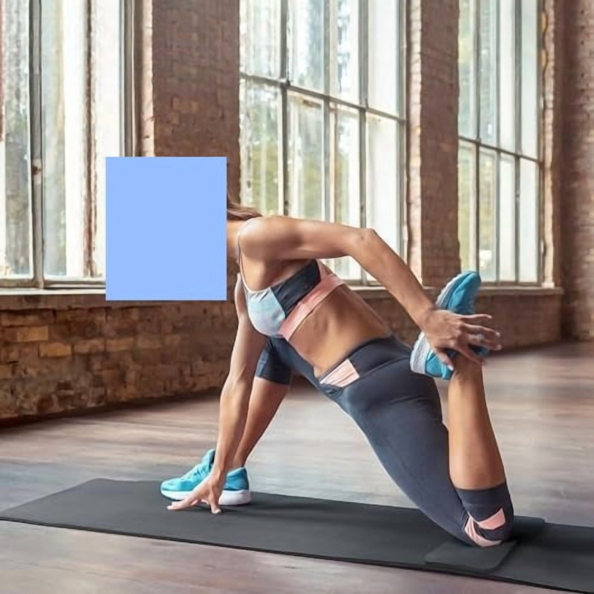 1/2-Inch High Density Exercise Yoga Mat with Strap | Multiple Options Black,Yoga Mat w/Knee Pad