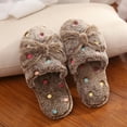 thumbnail image 2 of VerPetridure Women's House Slippers Fuzzy Slippers Fluffy Bedroom House Shoes Memory Foam Suede Cozy Plush Breathable Anti-Slip Indoor & Outdoor Winter, 2 of 3