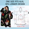 thumbnail image 4 of Oversized Wearable Blanket Hoodie,Black Christmas Gnome and Gift Pattern Sherpa Blanket Hoodie with Super Pockets,Super Warm Fuzzy Pullover for Women & Men, 4 of 6