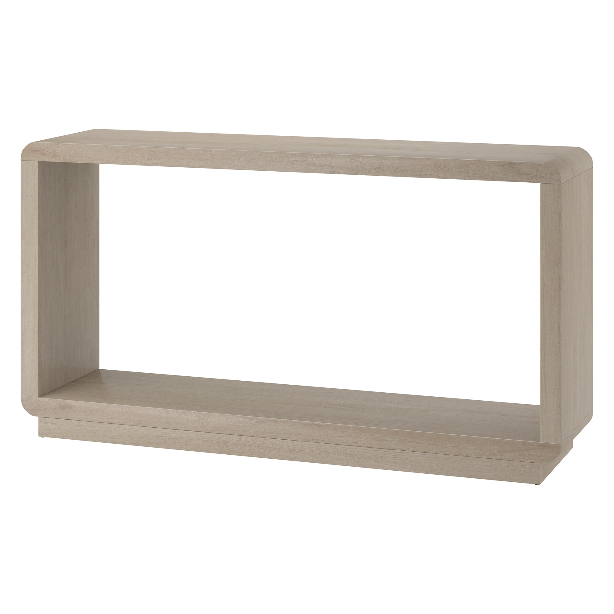 Evelyn&Zoe Modern/Contemporary 55" Wide Alder White Console Table