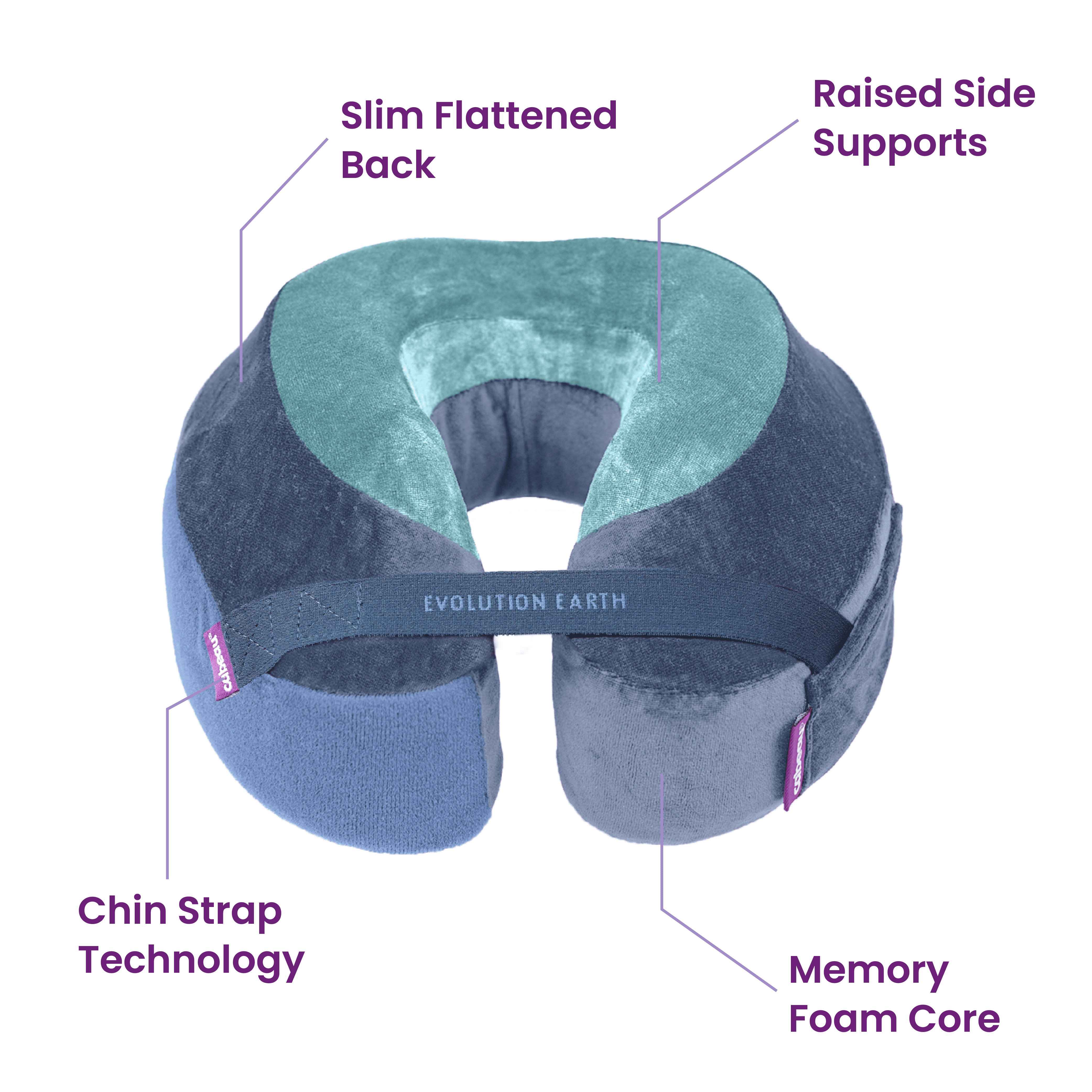Cabeau Evolution Earth Memory Foam Travel Neck Pillow One Size
