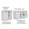 thumbnail image 4 of Gabinete Bajo Cocina Madesa 200cm Con Tarja Agata BB, 4 of 5
