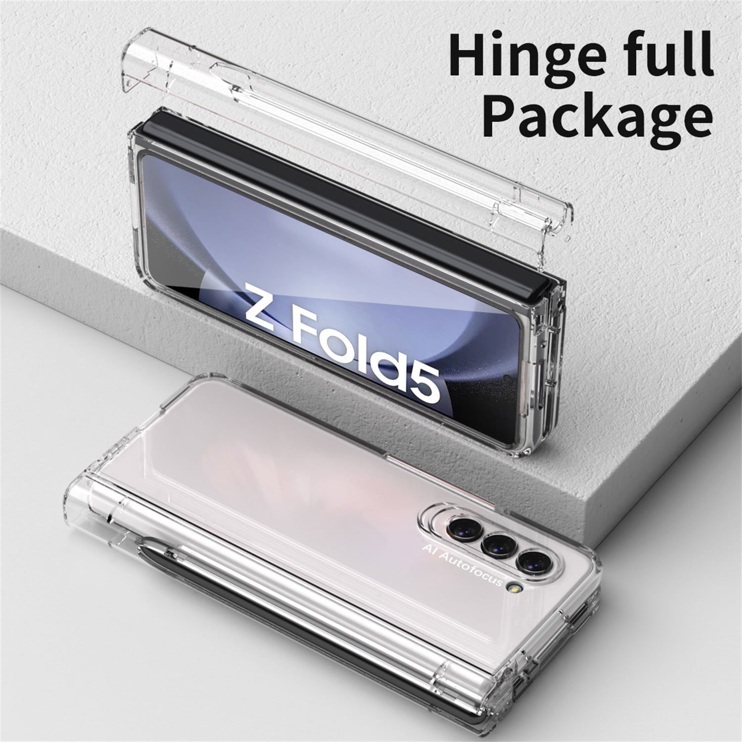 Funda Galaxy Z Fold 5 con S Pen y ranura para S Pen, protector de pantalla  incorporado y soporte para Samsung Galaxy Z Fold 5 Case