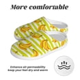 thumbnail image 6 of Wukai Bananas On A Striped Print Women's Indoor Bedroom Slipper Slip On Shoes, Unisex House Shoes with Anti-Skid Sole for Men, Gift for Women Men-39/40, 6 of 7