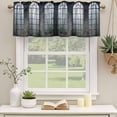thumbnail image 2 of 2 Pack Valances for Window, Window Forest Short Curtains for Kitchen Bedroom Living Room, Vintage Arched Black Green Rod Pocket Small Window Treatment Valance Drapes 42 x 12 Inch, 2 of 8