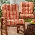 thumbnail image 3 of Greendale Home Fashions Outdoor Tufted 42'' x 21'' Chair Cushion, Set of 2, Watermelon Stripe, 3 of 9